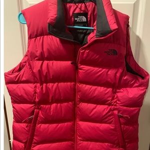 Womens The North Face puffer vest bright pink XL